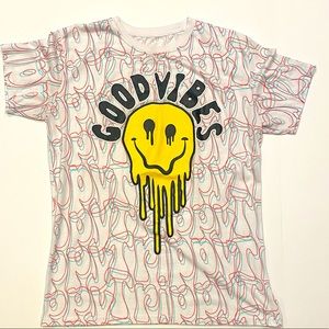Mens Graphic Tee shirt Size L Good vibes